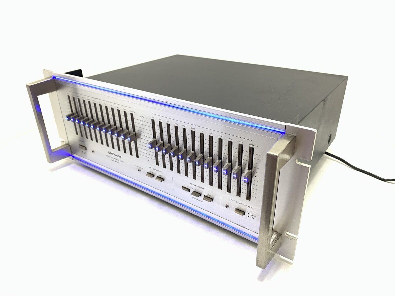 PIONEER SG 9800 RARE SPEC RACK Graphic Equalizer BLUE LED Vintage Work Like New