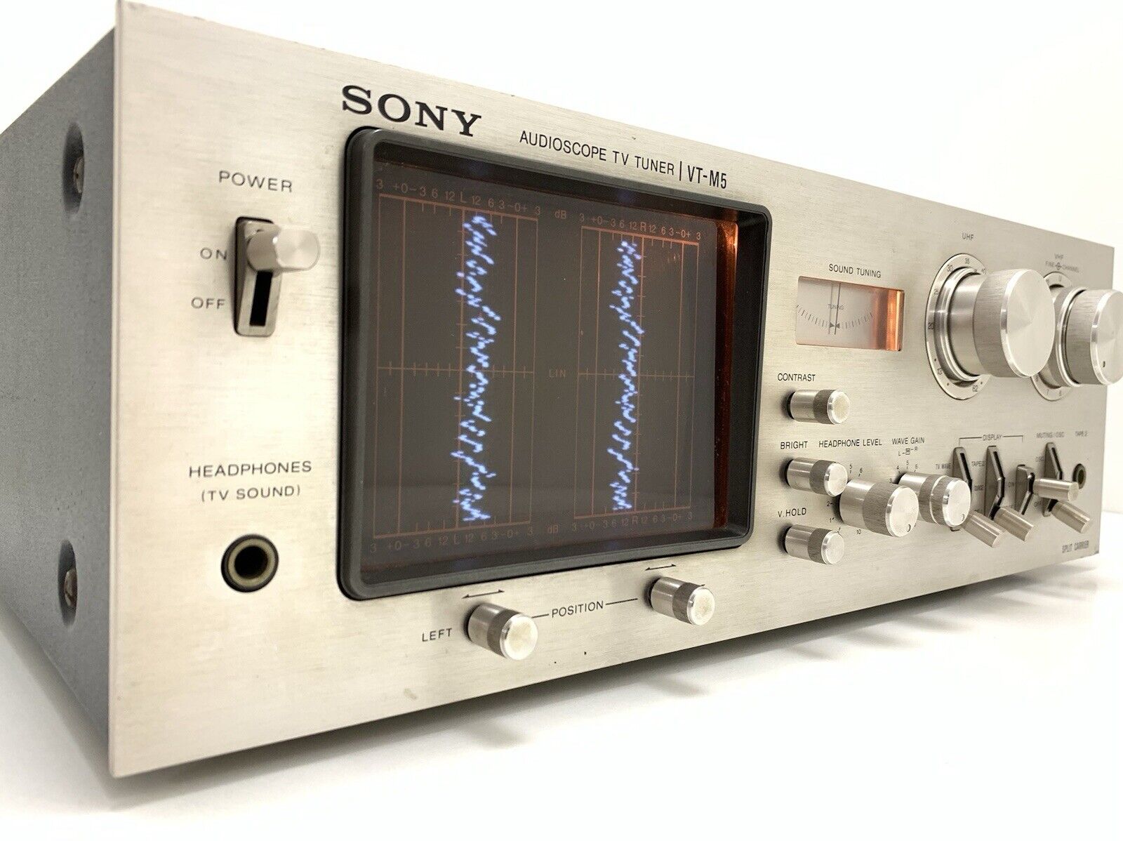 SONY AUDIO SCOPE TV TUNER VT-M5 Hi End Vintage 1977 RARE WORK 220Volts Good Look