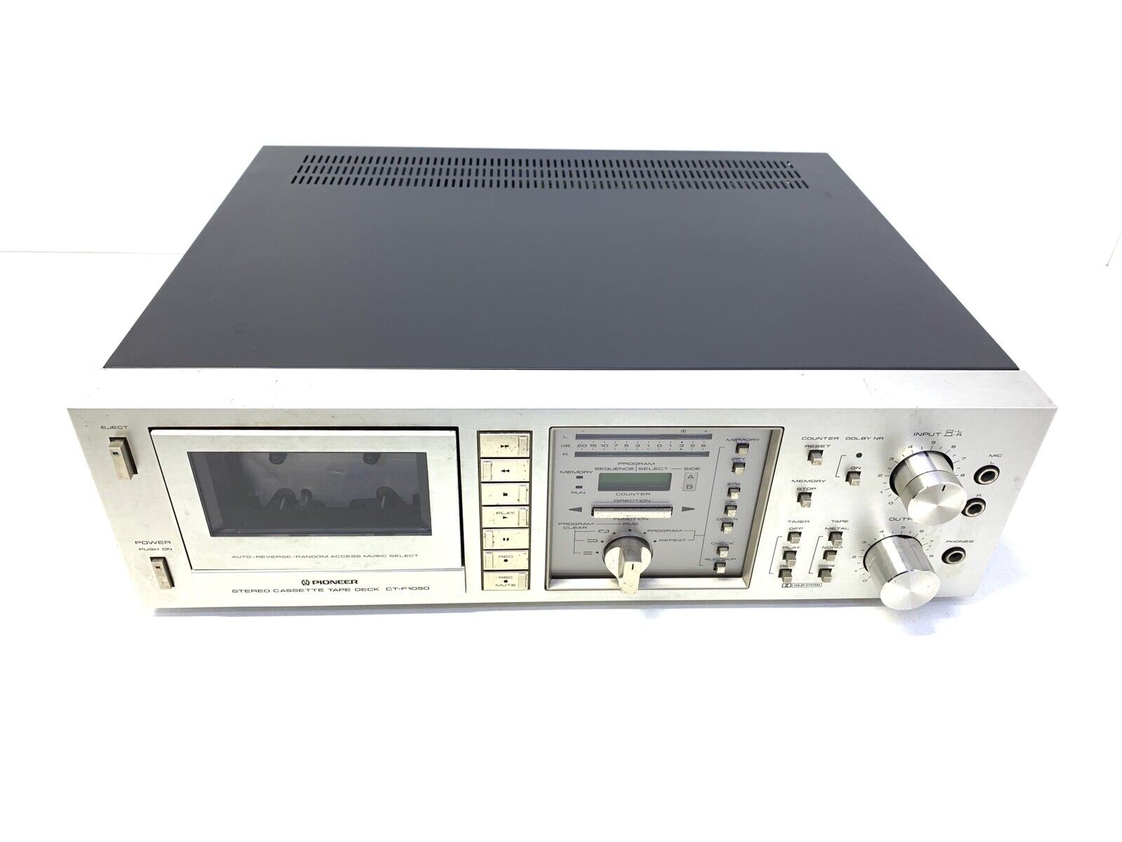 PIONEER CT-F1050 RARE 2 Motor AutoReverse Stereo Cassette Vintage 1980 Good Look