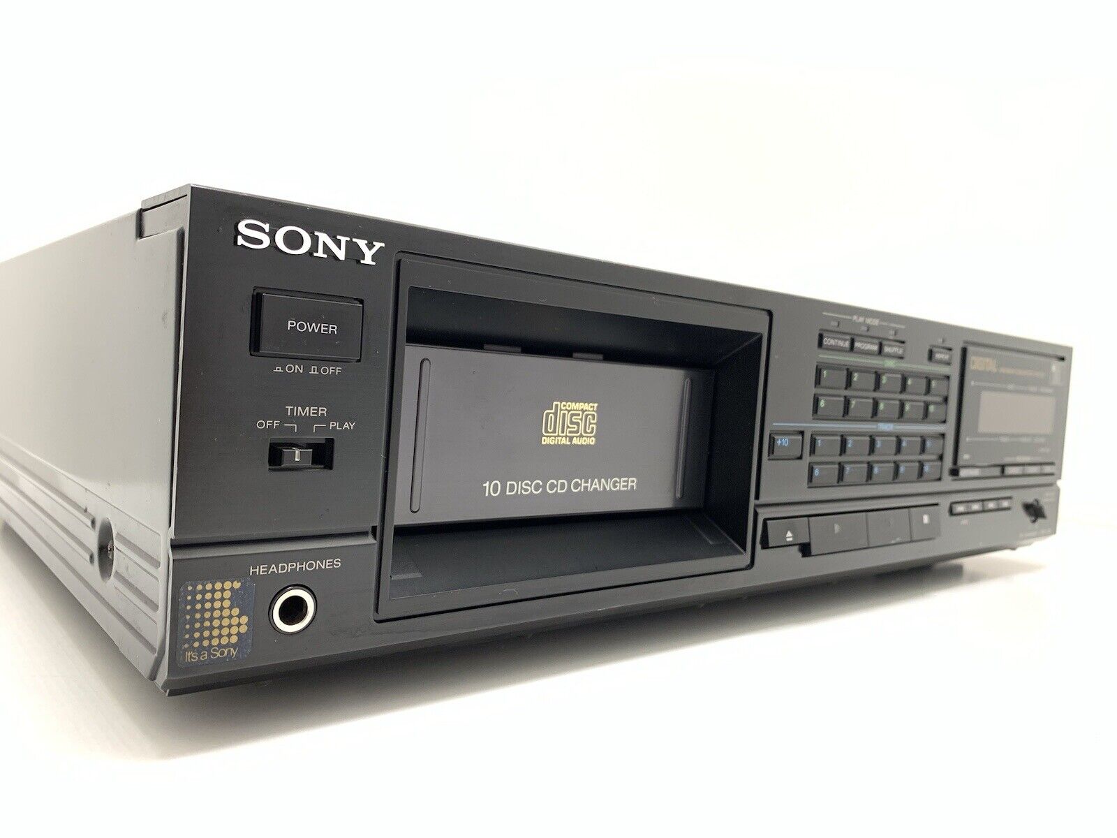 SONY CDP C10 Compact Disc 10 CD Changer + Remote Vintage 1986 WORK Good Look