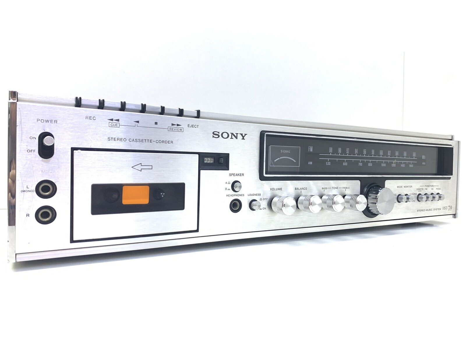 SONY Stereo Music System HST-79 Cassette Receiver Vintage 1975 Working Good Look