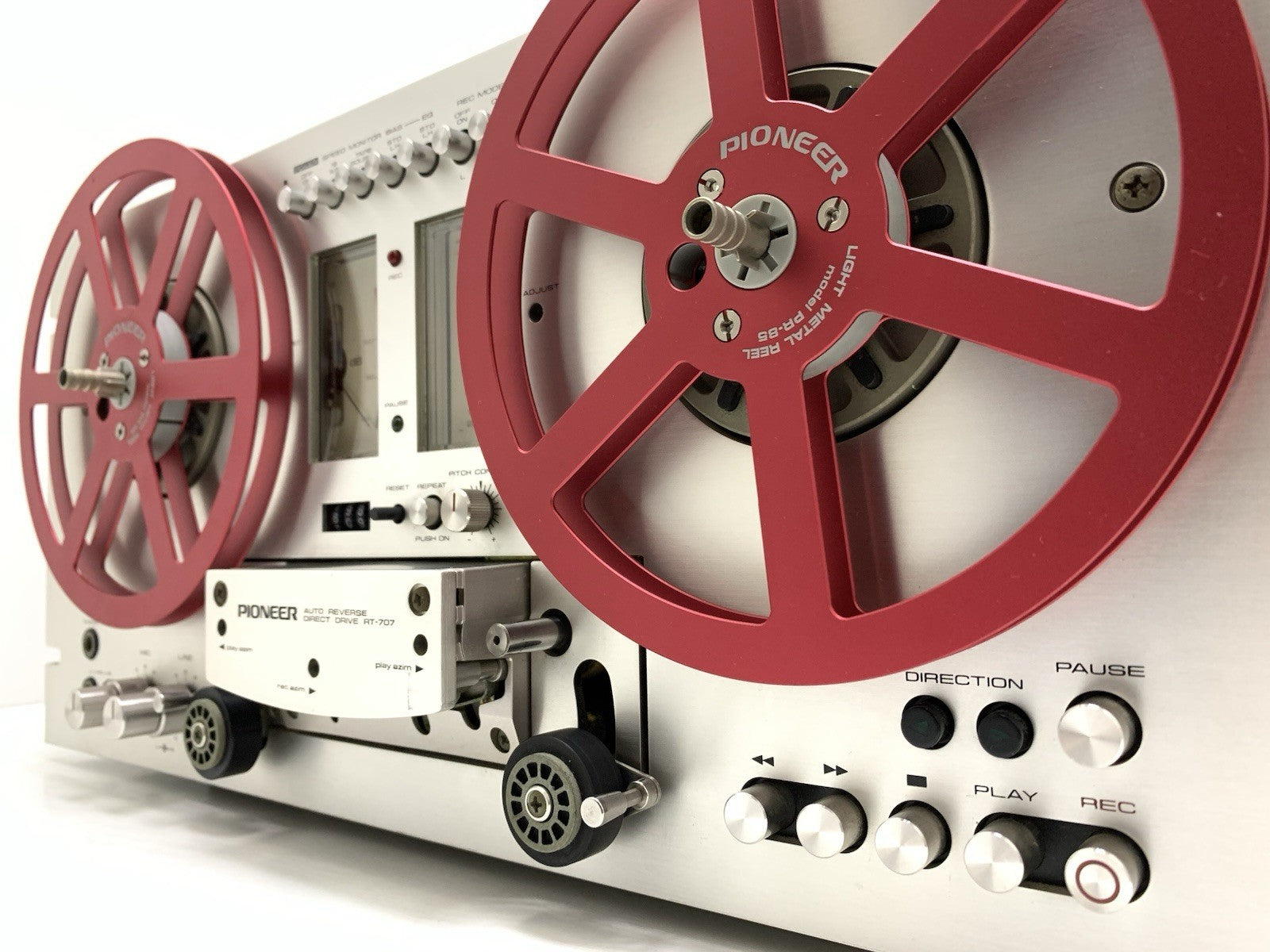 PIONEER RT 707 Open Reel 4 Track 7" Tape Vintage 1977 AutoReverse WORK Good Look