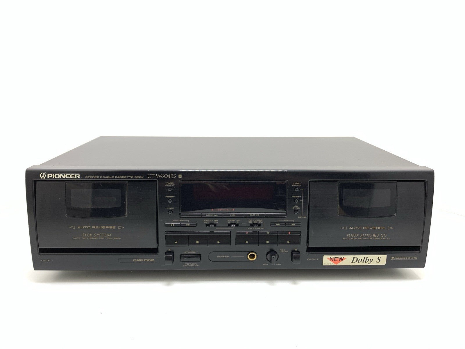 PIONEER CT W604RS Stereo DOBLE Cassette Tape Deck AUTO Reverse WORKING Good Look