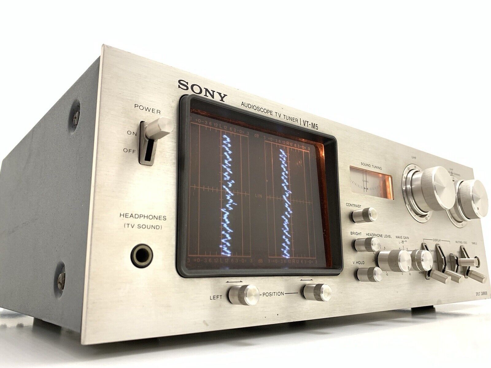 SONY AUDIO SCOPE TV TUNER VT-M5 Hi End Vintage 1977 RARE WORK 220Volts Good Look