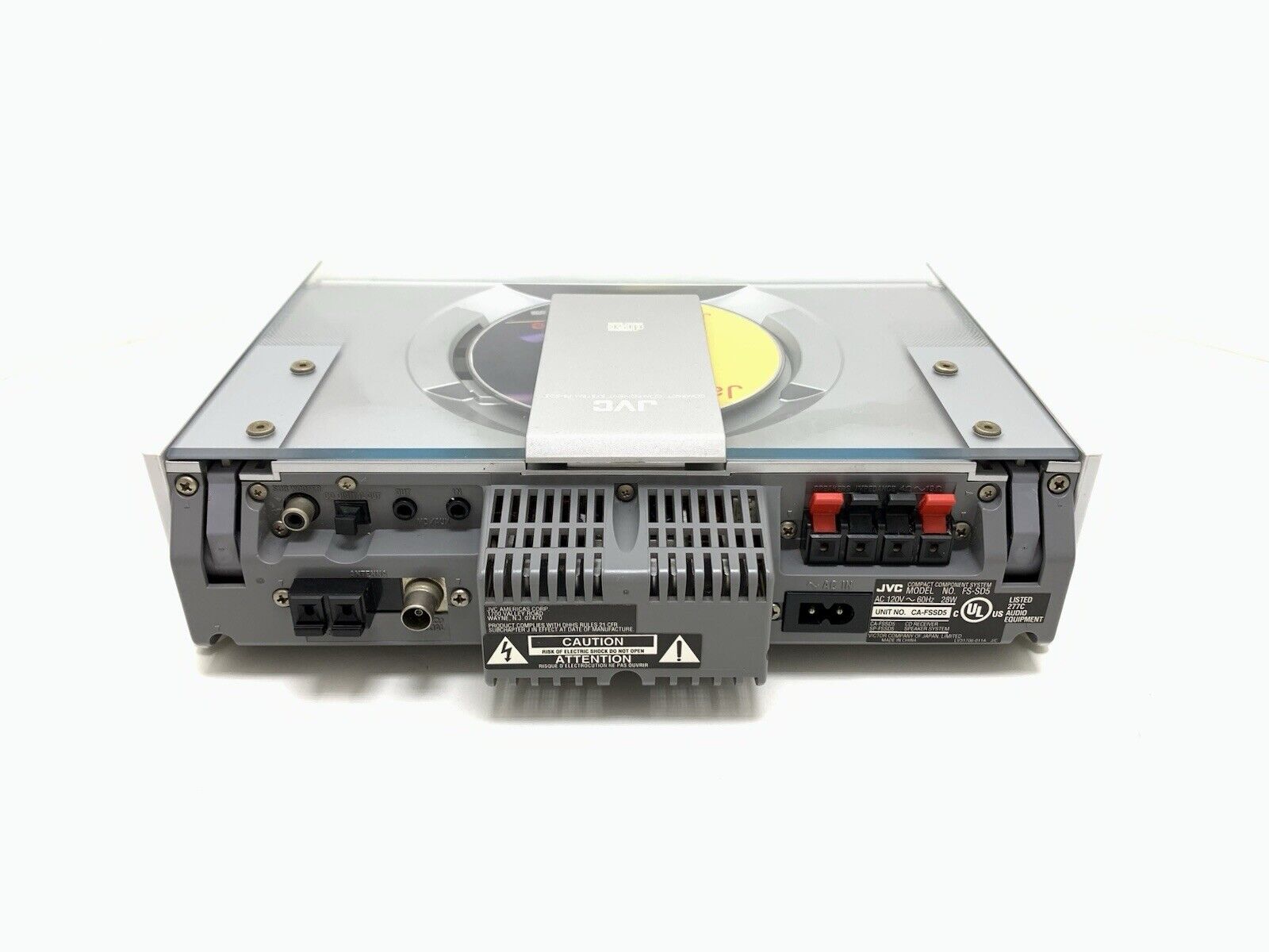 JVC FS-SD5 Vintage CD Player Mini Componet System Remote Control WORK Good Look