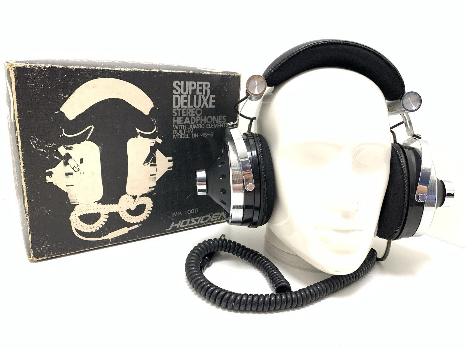 Hosiden DH 45 S Professional Headphones Vintage 1973 RARE Original BOX WORK GOOD