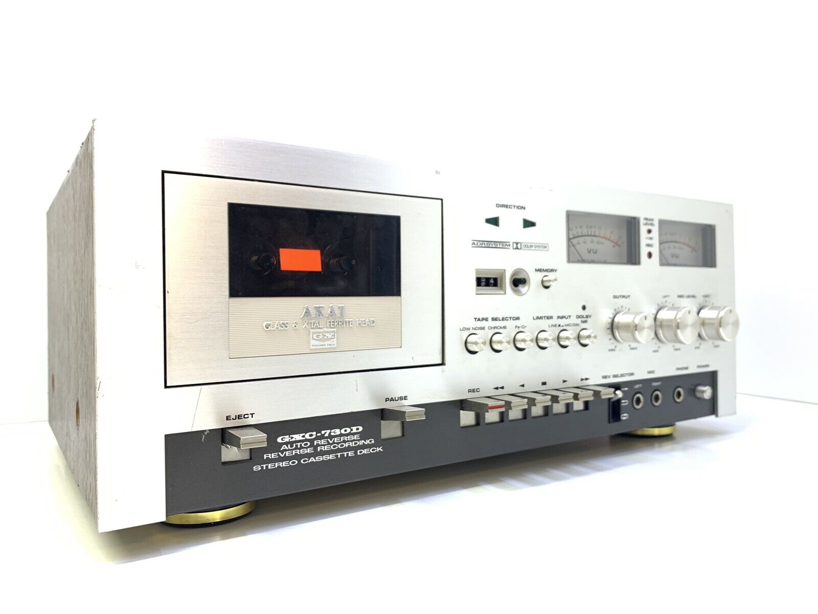AKAI  GXC-730D Tape Deck Vintage 1976 Auto Reverse 3 Head Refurbished Good Look