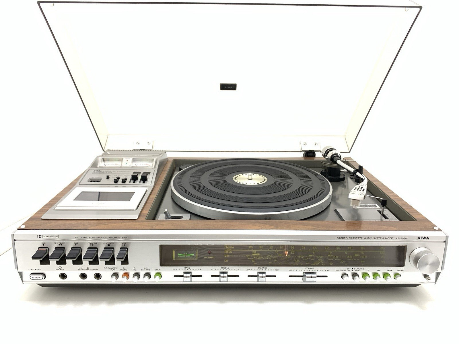AIWA AF-5050 Turntable Cassette Radio Music Centre Japan Vintage 1977 Hi-Fi Good