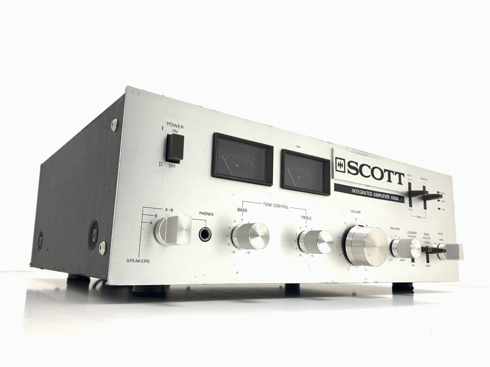 HH SCOTT 430A STEREO INTEGRATED AMPLIFIER 2 X 45W RMS Vintage 1979 WORK GoodLook