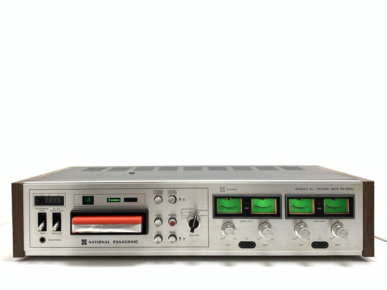 NATIONAL PANASONIC RS 858U 4Channel Quadraphonic 8 Track Recorder WORK Good Look