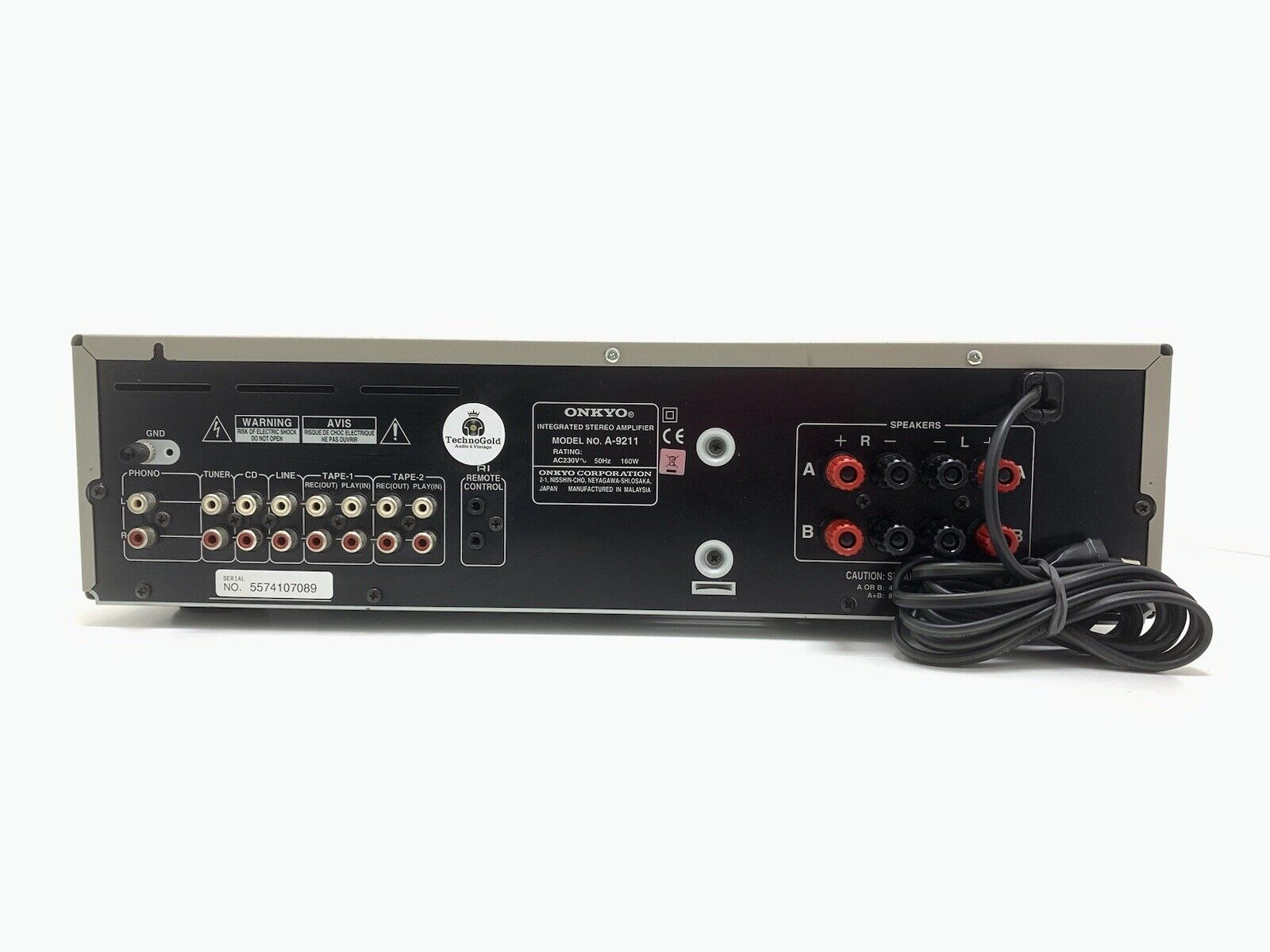 ONKYO A-9211 Integrated Stereo Amplifier 80 W RMS Vintage 1997 Hi Fi Good Look