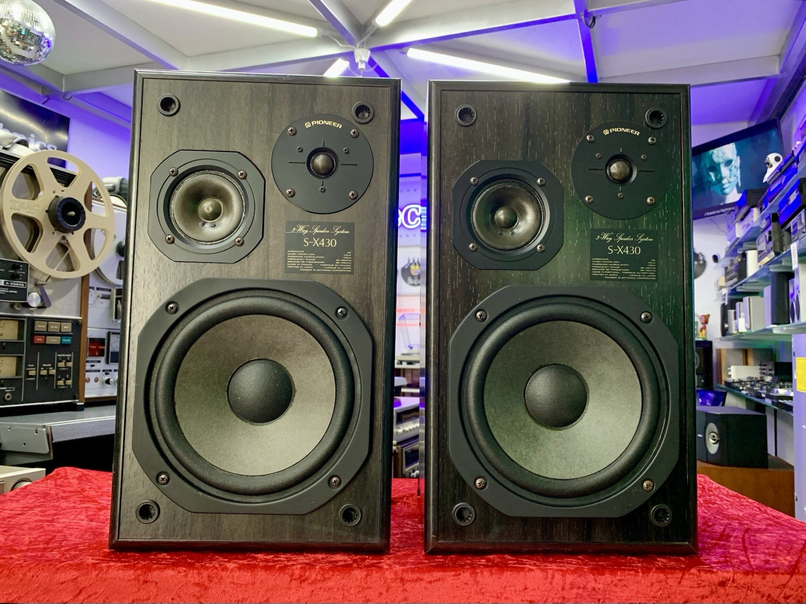 PIONEER S X430 Original 3 Way SPEAKERS 170 Watts RMS Vintage 1987 WORK ...