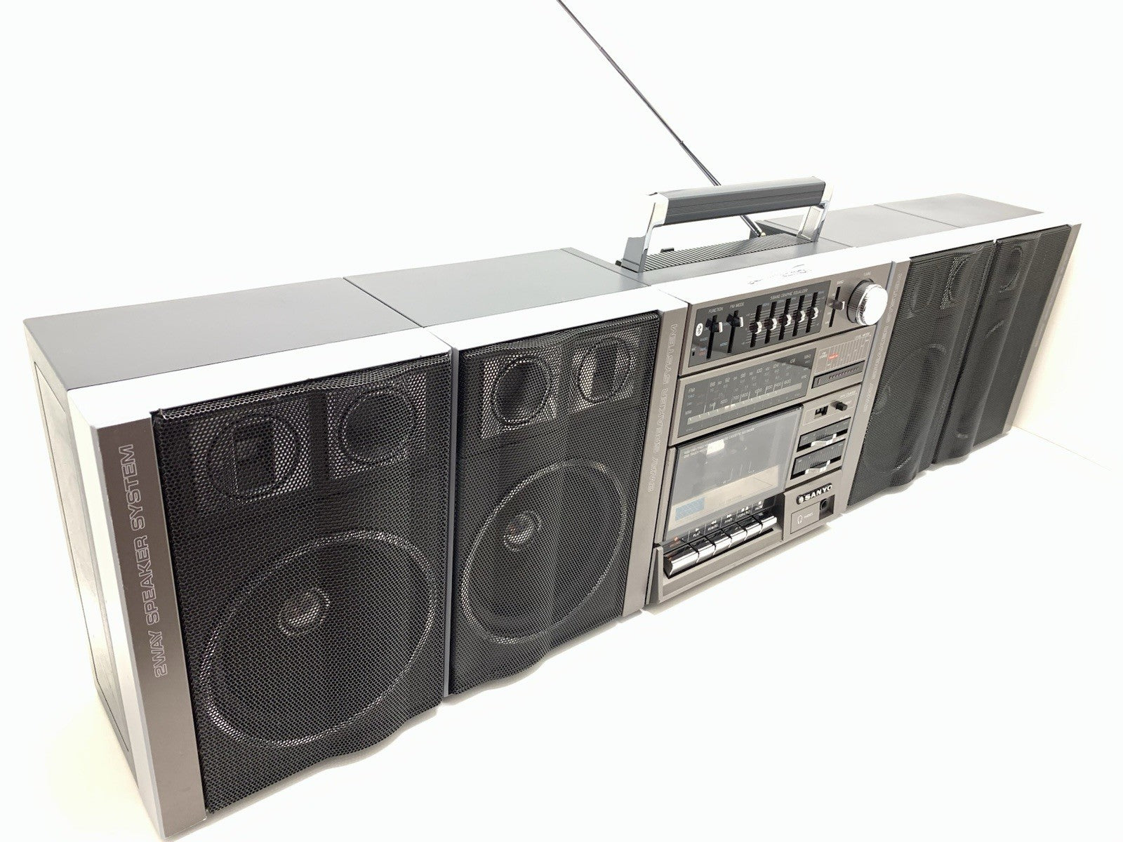 SANYO C 15 Exclusive BIG BOOMBOX STEREO Radio Cassette BLUETOOTH Work Good Look