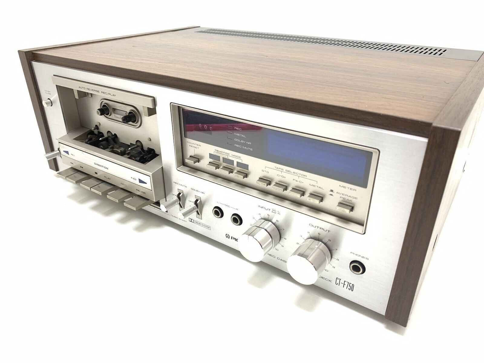 ★PIONEER STEREO CASSETTE DECK CT-7 【品２】 PIONEER CT-F750 Wood Box 2Head Auto Reverse Tape Cassette Vintage