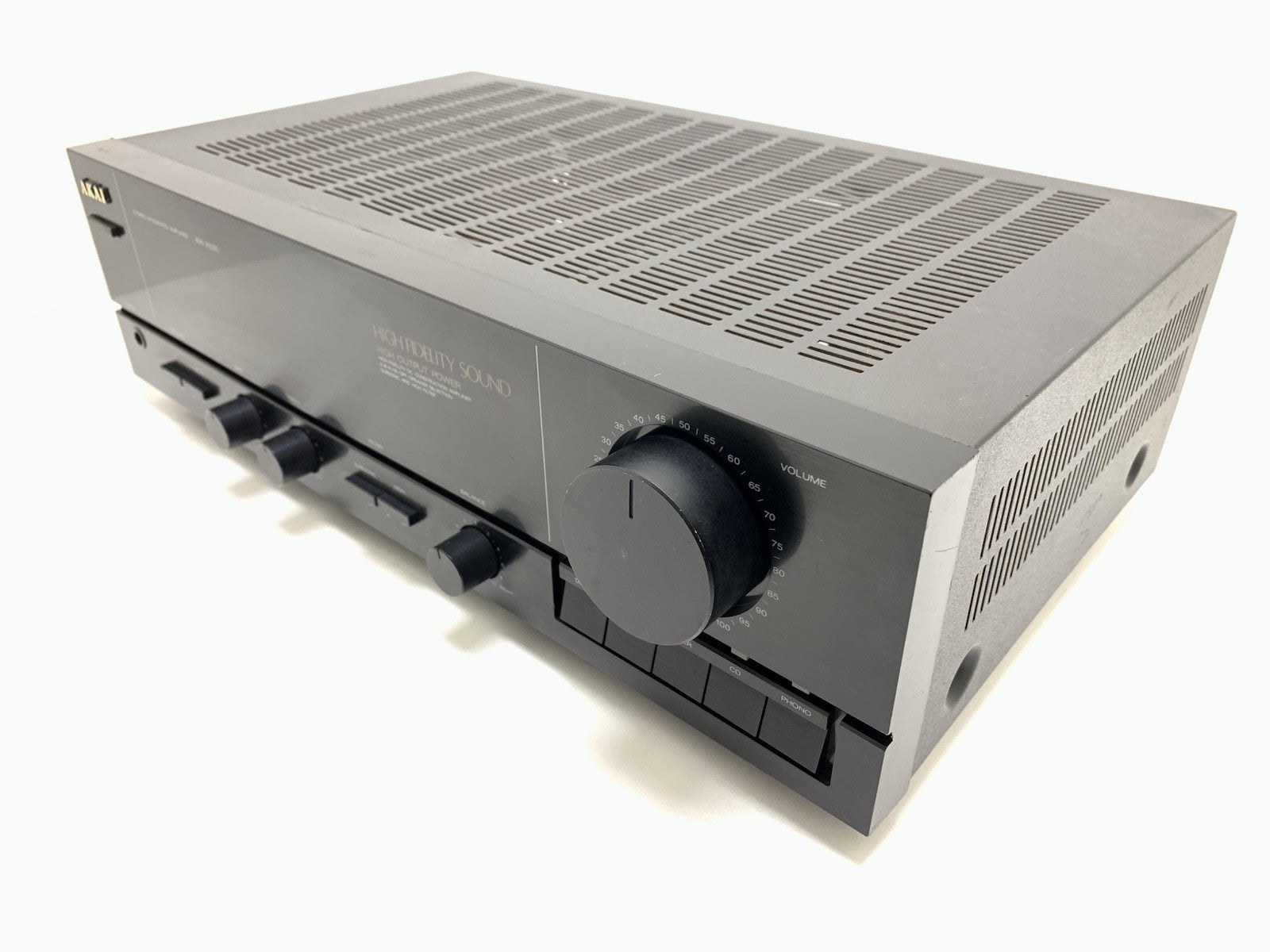 AKAI AM A535 Stereo Integrated Amplifier 60+60 W RMS Vintage 1998 WORK Good Look