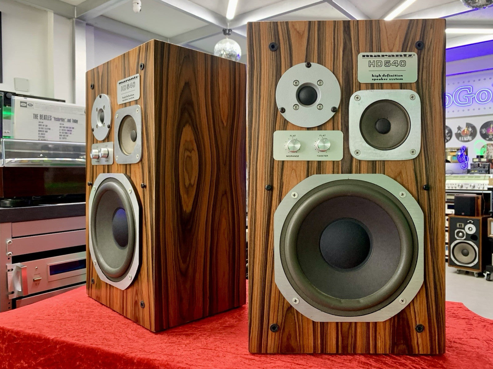 MARANTZ HD 540 Original Speakers 3Way Vintage WORK with PALISANDRO WOOD GoodLook