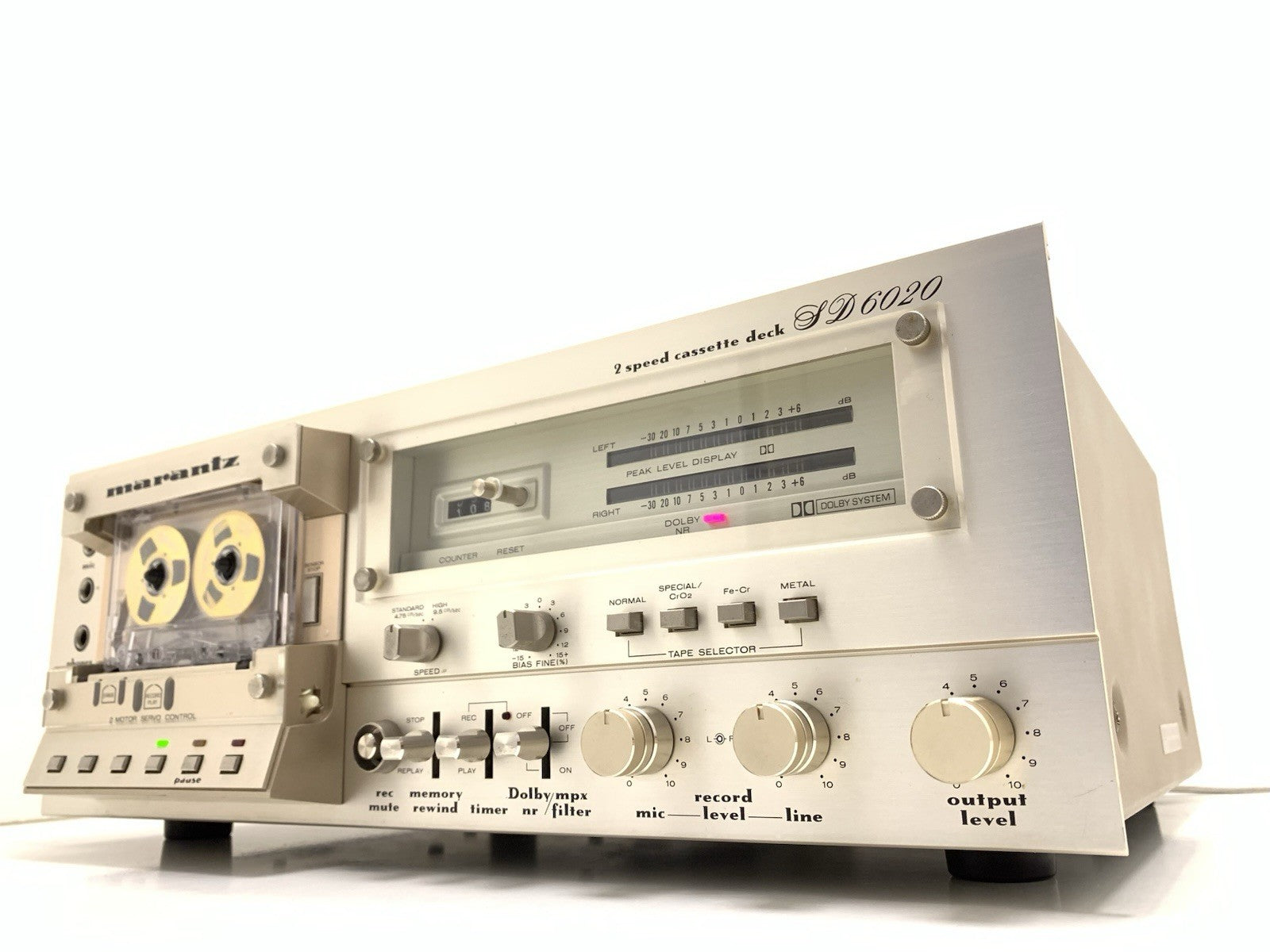 MARANTZ SD 6020 Stereo Cassette Deck 2 Speed Vintage 1980 Hi End WORK Good Look