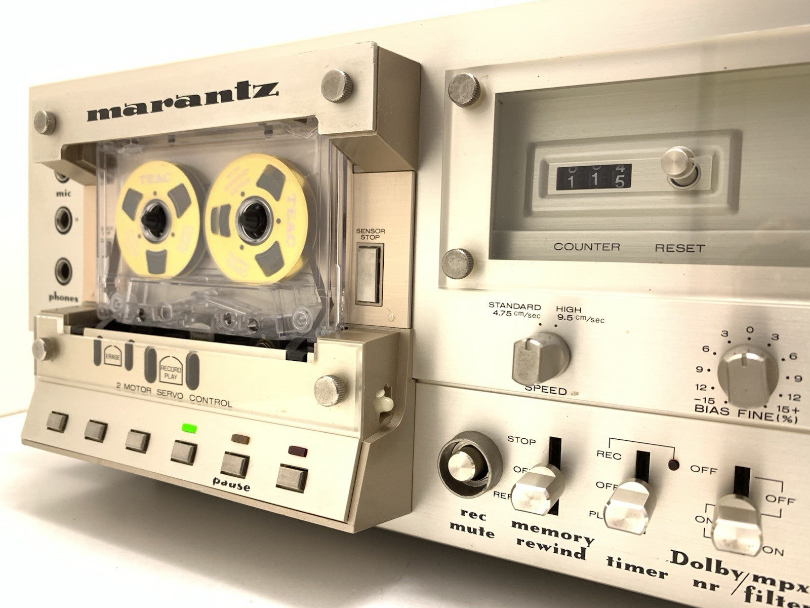 MARANTZ SD 6020 Stereo Cassette Deck 2 Speed Vintage 1980 Hi End WORK Good Look