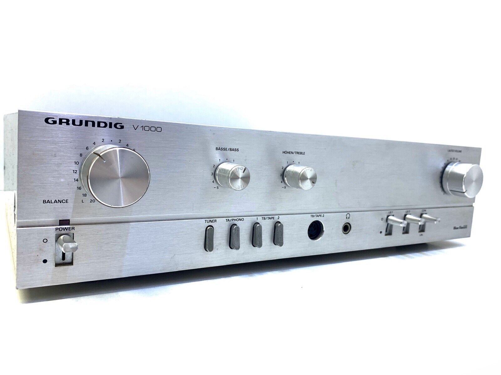 GRUNDIG V-1000 Stereo Amplifier 35+35 Watts RMS Vintage 1980 WORK 100% Good Look