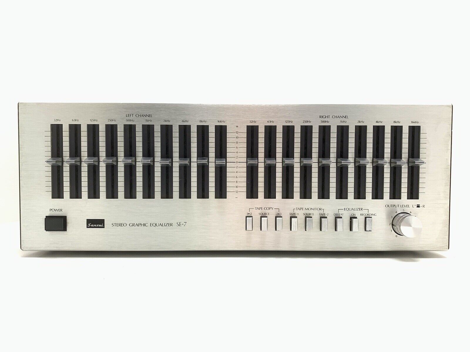 SANSUI SE-7 Stereo Graphic Equalizer  Vintage 1979  Wood WORK PERFECT Good Look