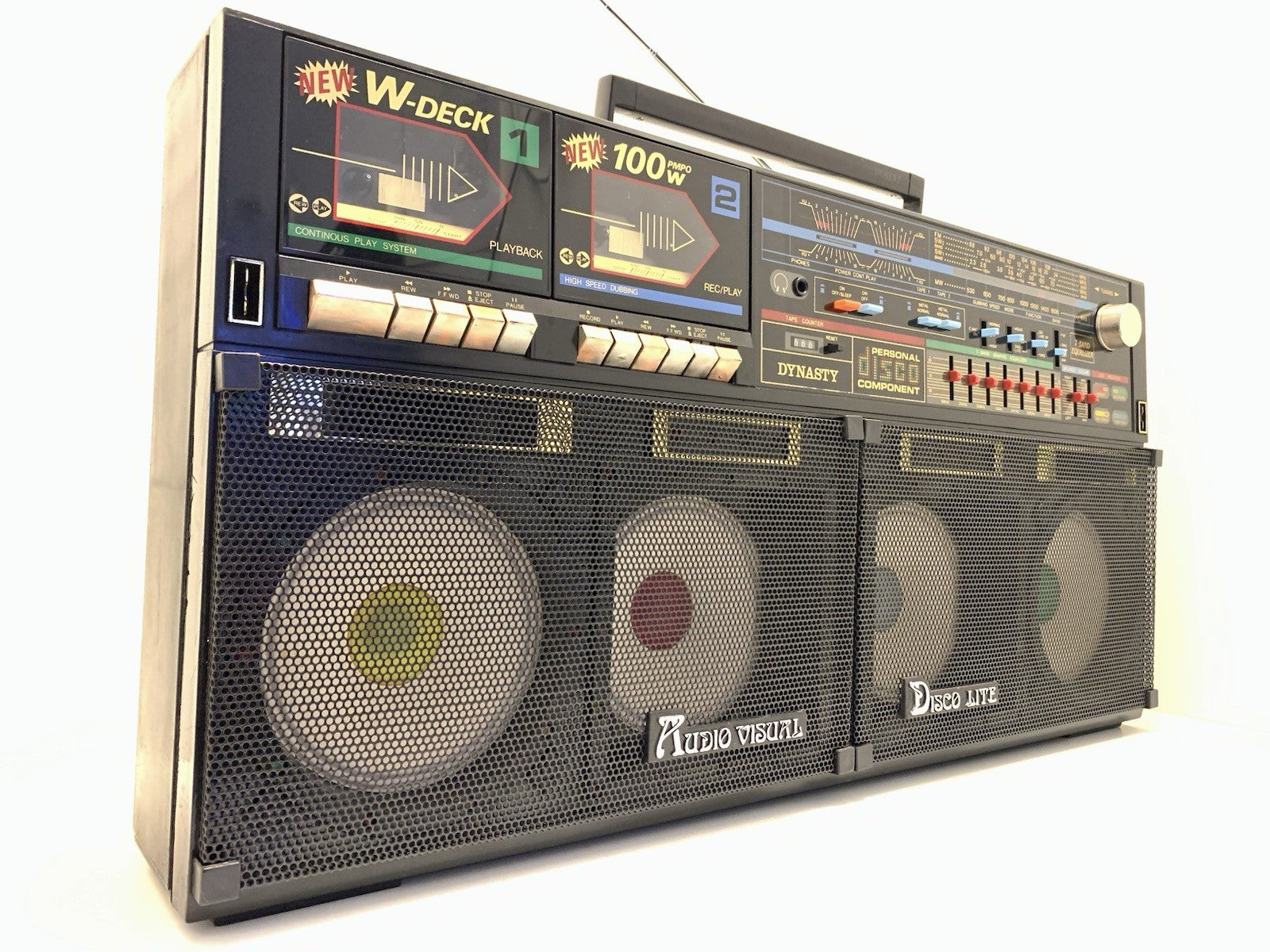 DYNASTY ES555 BOOMBOX Ghettoblaster MADONNA Radio Cassette Stereo WORK Good Look