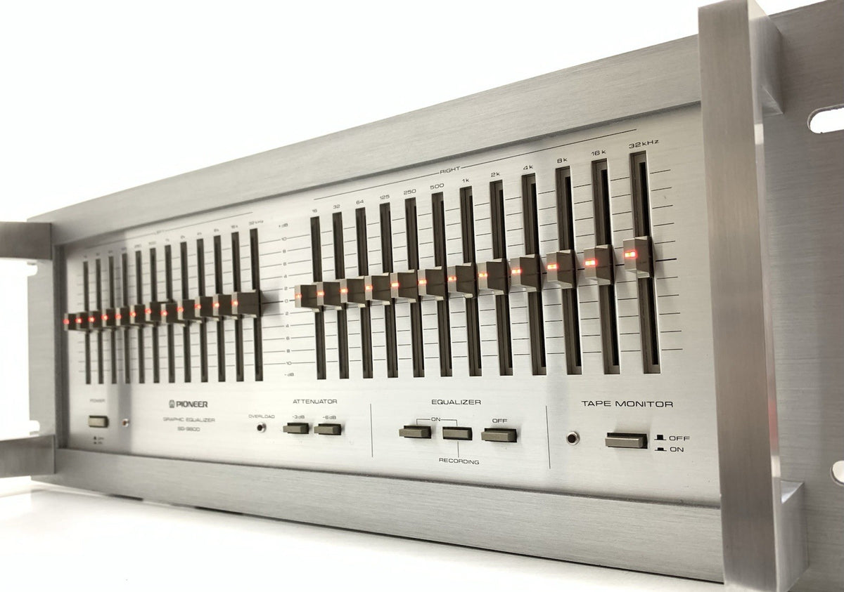 PIONEER SG 9800 Graphic Equalizer With Handles NEW RED LED Vintage WORK GoodLOOK