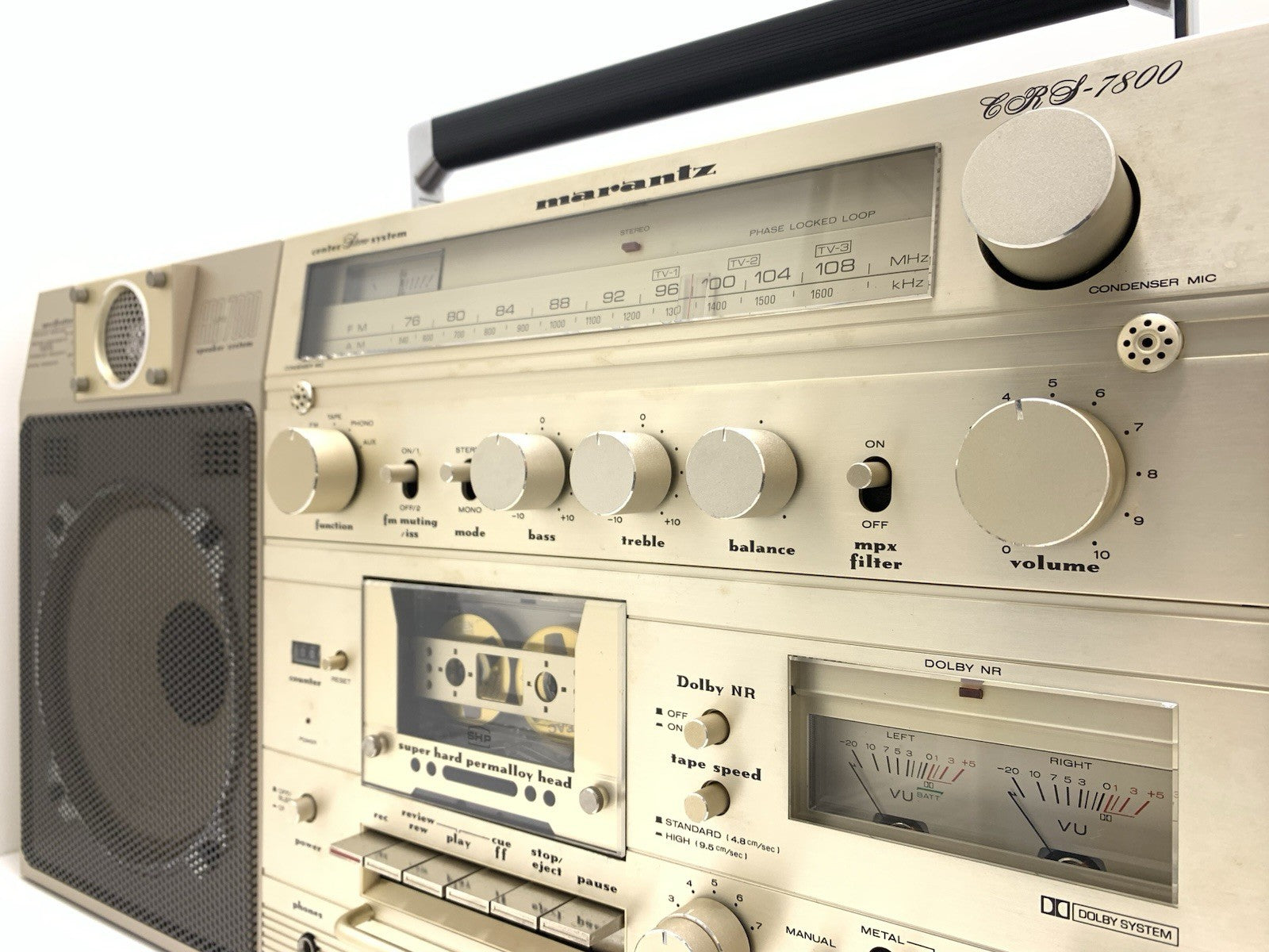 MARANTZ CRS 7800 BIG BOOMBOX STEREO Radio Cassette Vintage 1979 WORK Good Look