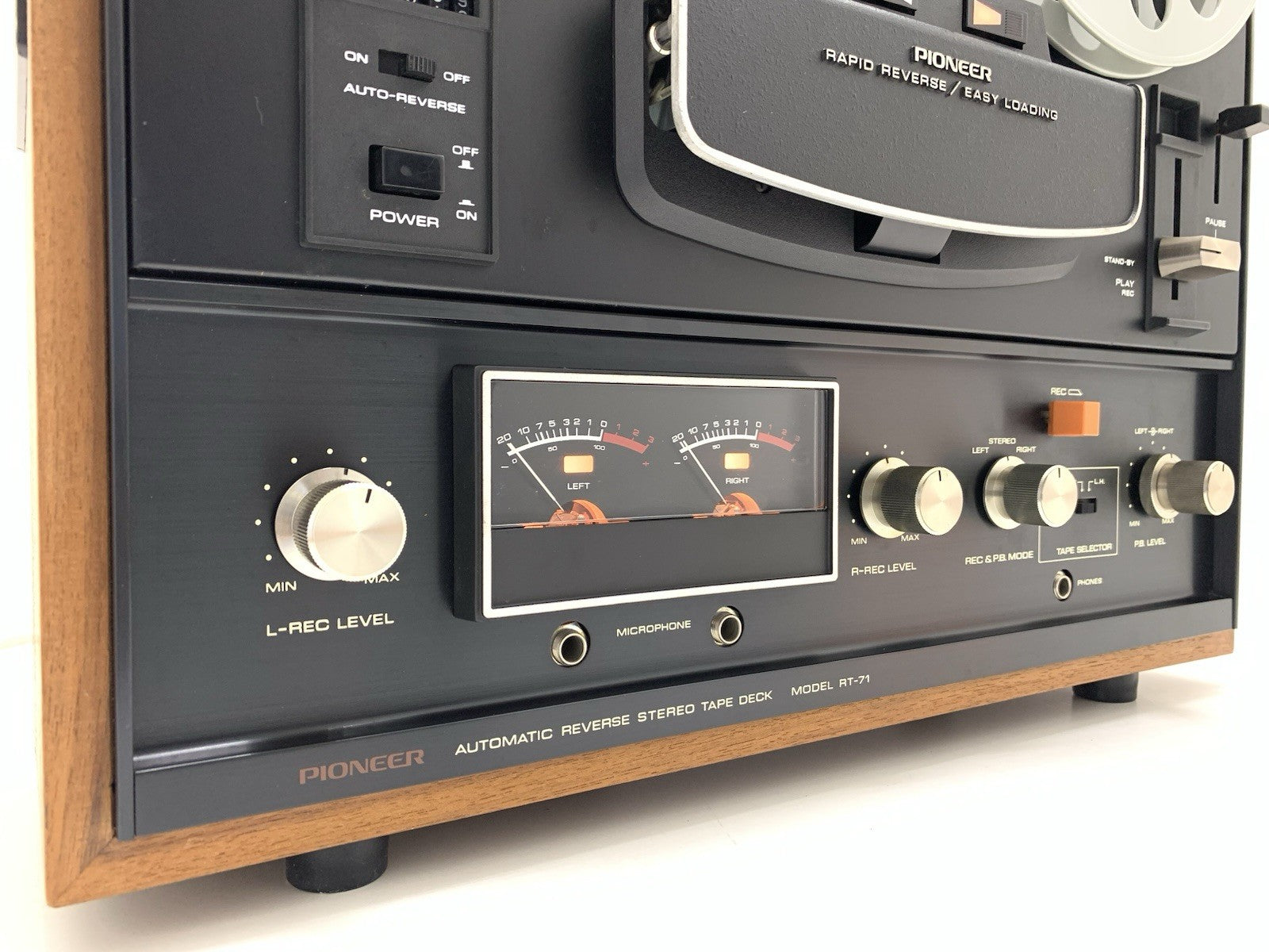 PIONEER RT 71 Open Reel 4 Track 7" Tape Vintage 1970 Auto Reverse WORK Good Look