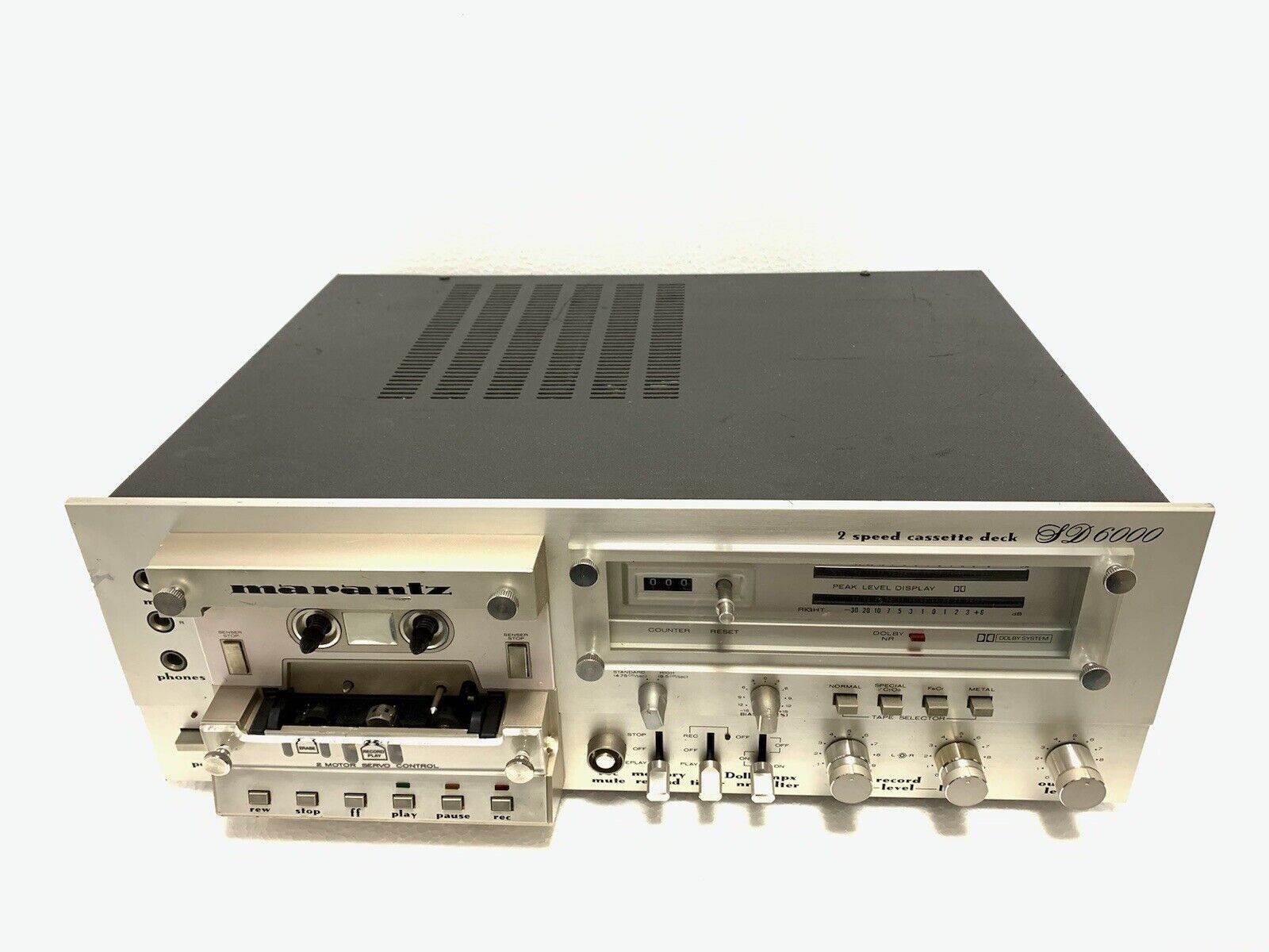MARANTZ SD 6000 Stereo Cassette Deck 2 Speed Vintage 1979 Hi End WORK Good Look