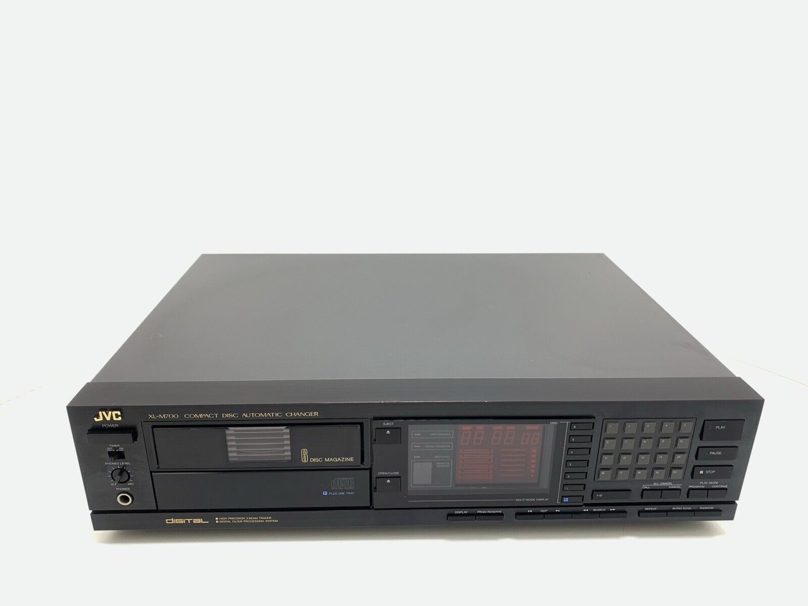 JVC XL-M700 Changer 6+1 CD Compact Disc Player Vintage 1987 Hi Fi WORK Good Look