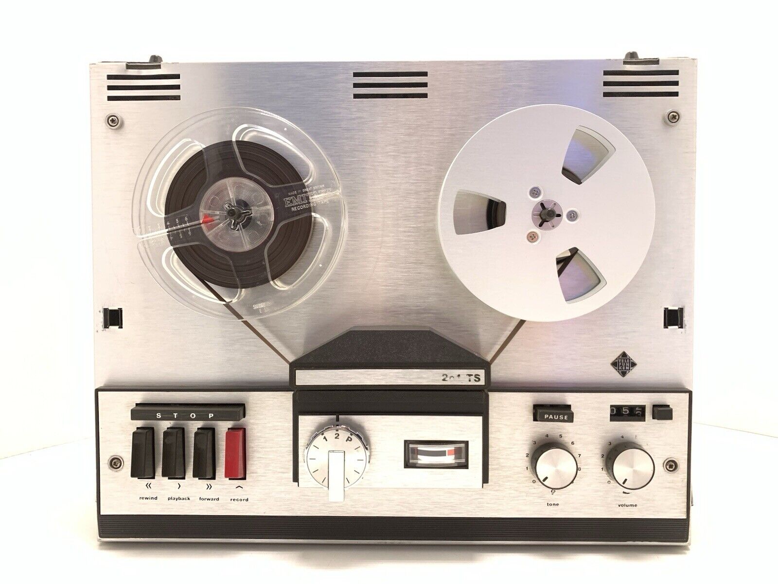 TELEFUNKEN M 201TS Tape Reel to Reel 4 Track 7" Vintage 1967 WORK Good Look