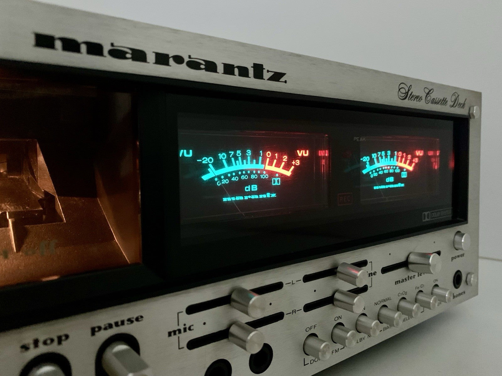 MARANTZ 5220 Stereo Cassette Tape Deck 2 Head Vintage 1977 Hi End WORK Good Look