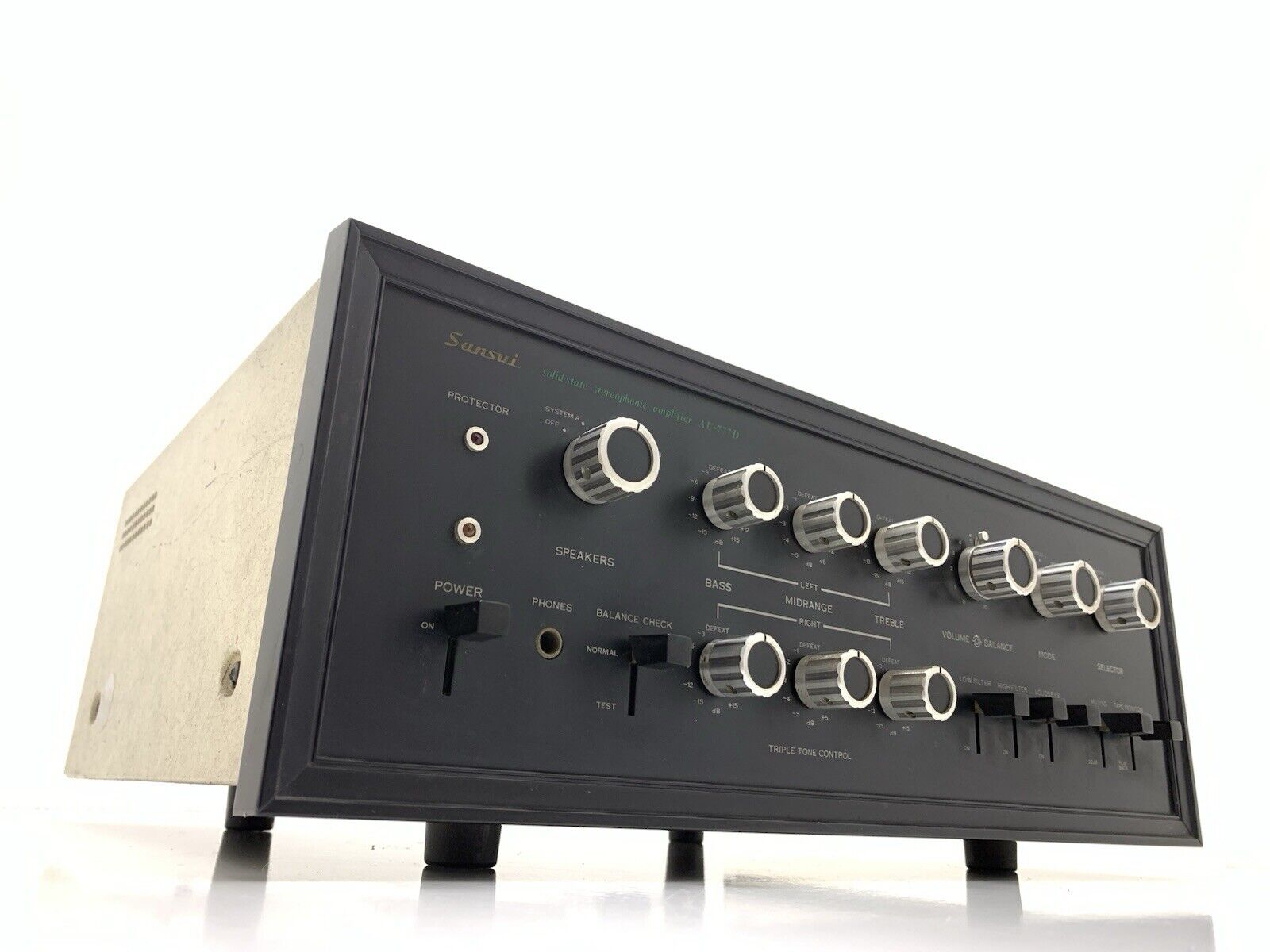SANSUI AU 777D Solid State Amplifier 30+30 Watts RMS Vintage 1969 WORK Good Look