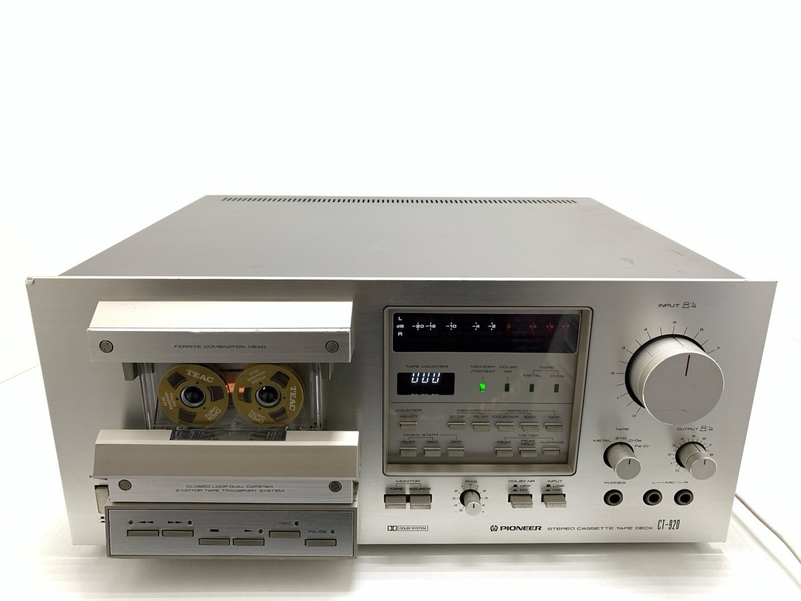 PIONEER CT 920 (CT-F950) 3 Head Stereo Tape Deck Kassette 1979 Work Good Look