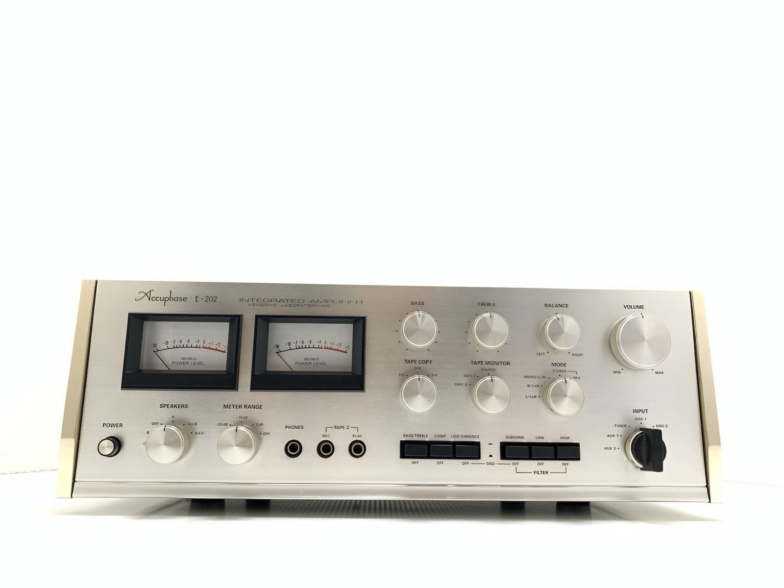 ACCUPHASE E 202 Stereo Hi End Amplifier 100+100 WRMS Vintage 1974 WORK Good Look