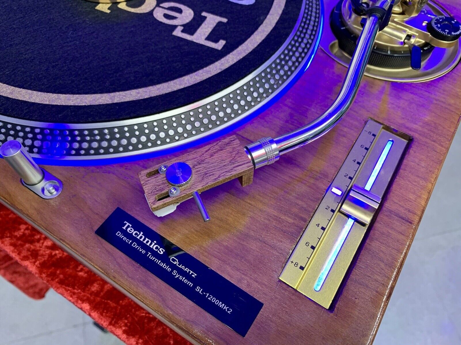 TECHNICS SL 1200 MK2 WOOD and GOLD Direct Drive Turntable Vintage WORK LIKE NEW