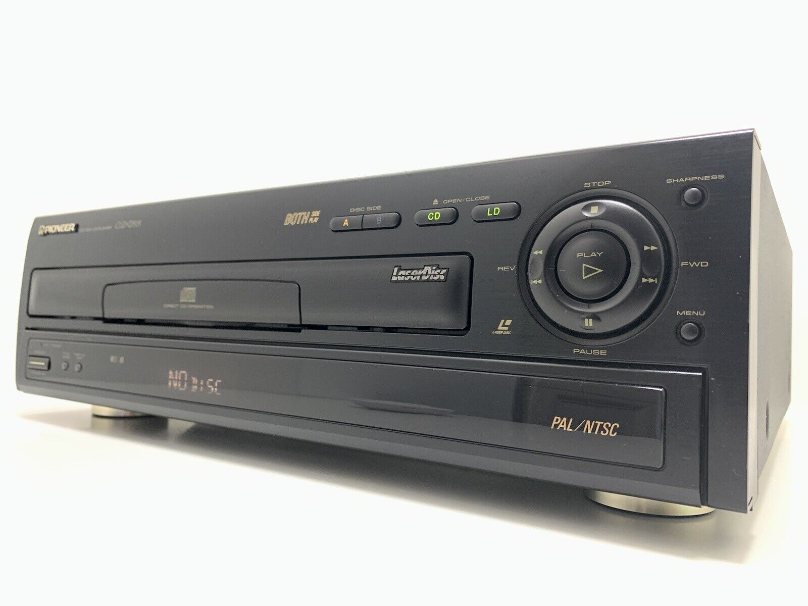PIONEER CLD D515 CD LD Laser Disc Player 2 SIDEs Vintage PAL NTSC Work Good Look