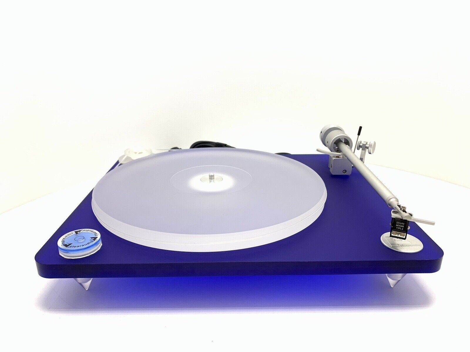 CLEARAUDIO Concept Emotion Blue Turntable with SHURE M75MB Type2 WORK Good Look