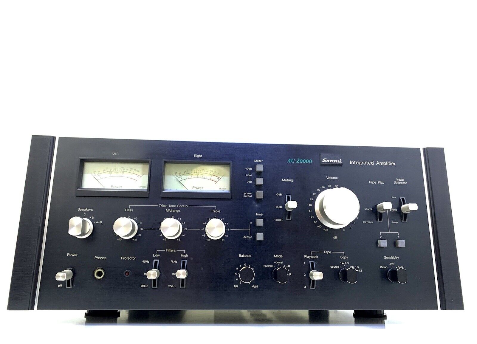 SANSUI AU 20000 Integrated Stereo Amplifier 2 X 170 WRMS Vintage 1975 Good Look