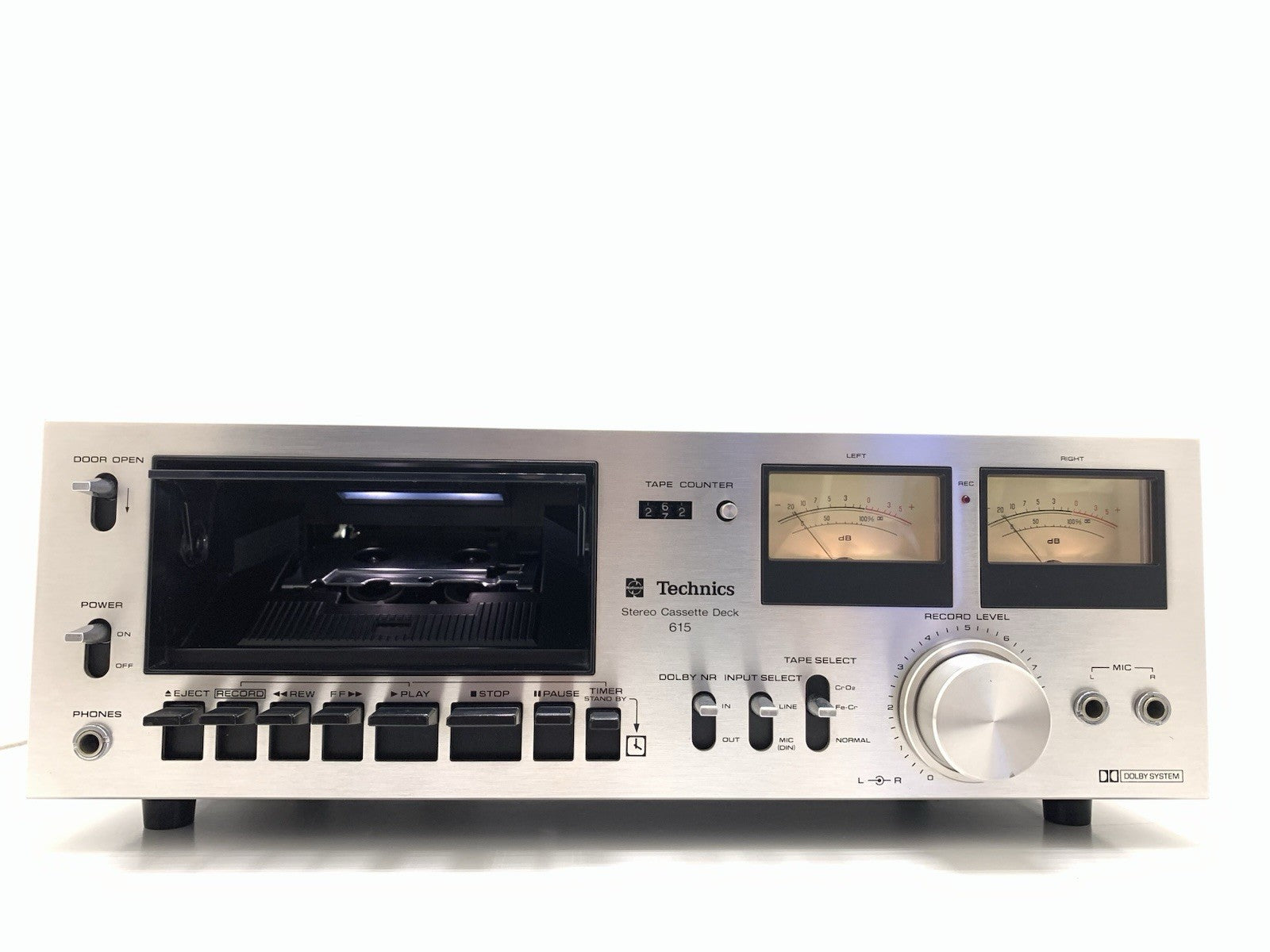 TECHNICS RS 615 US Stereo Cassette Tape Deck 2 Head Vintage 1976