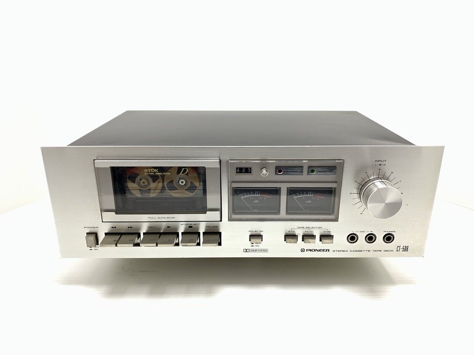 PIONEER CT-506 Stereo Cassette Tape Deck 2 Head Vintage 1978 WORK Good Look