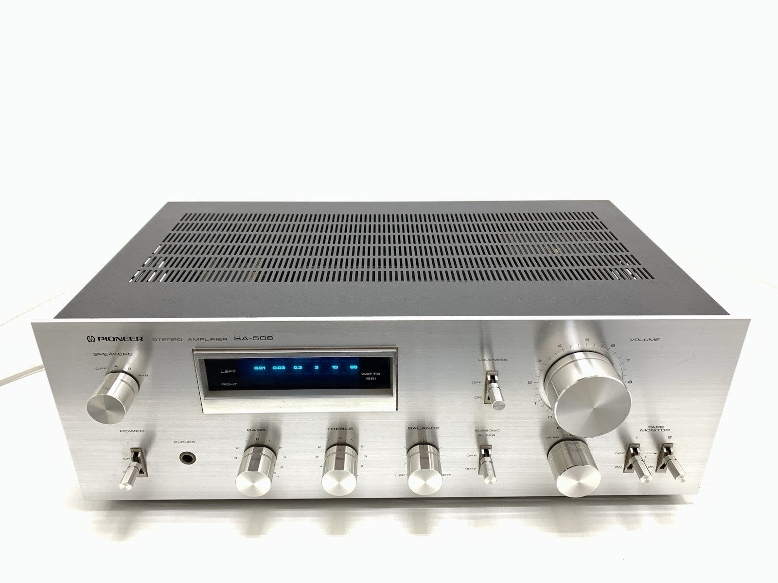 PIONEER SA 508 Stereo HiFi Amplifier 25+25 Watts RMS Vintage 1979 WORK GOOD LOOK