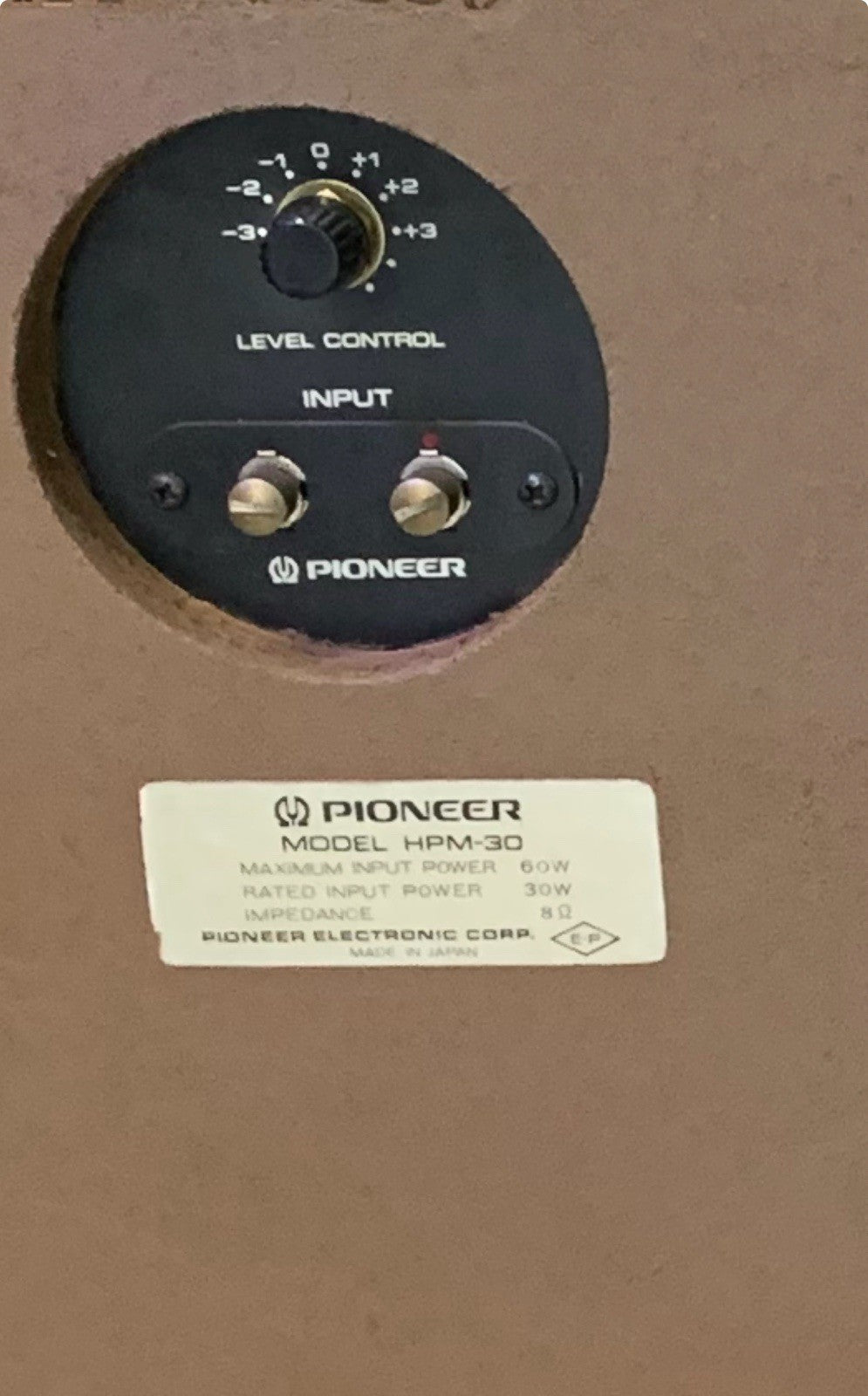PIONEER HPM 30 SPEAKERS 60W RMS 3Way Vintage 1979 WORK New Wood Walnut GOOD LOOK