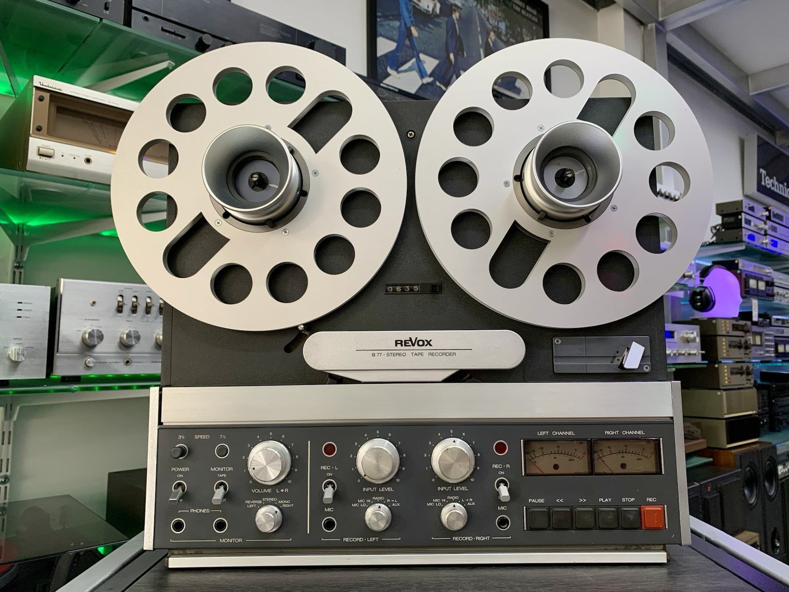 REVOX B-77 Reel to Reel 4 Track 10" Tape Vintage 1978 Refurbished WORK Good Look