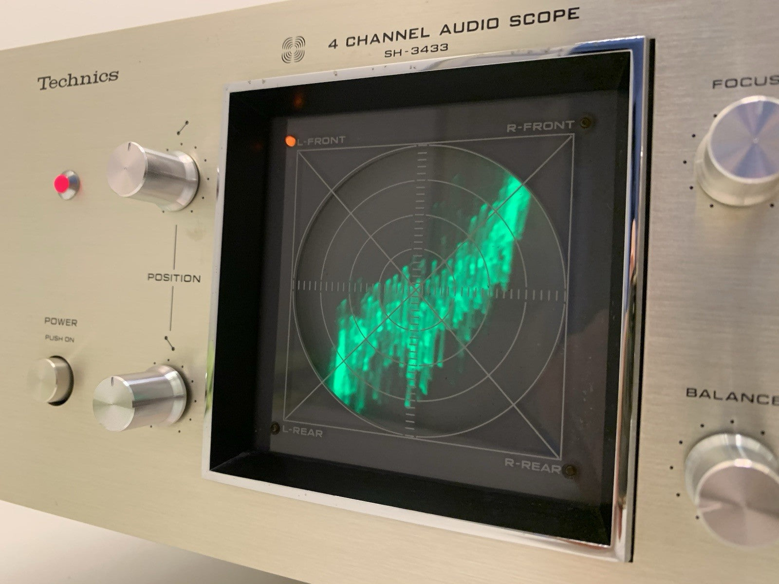 TECHNICS SH-3433 Audio Scope 4 Channel RARE Hi Fi Vintage 1973 WORK Good Look