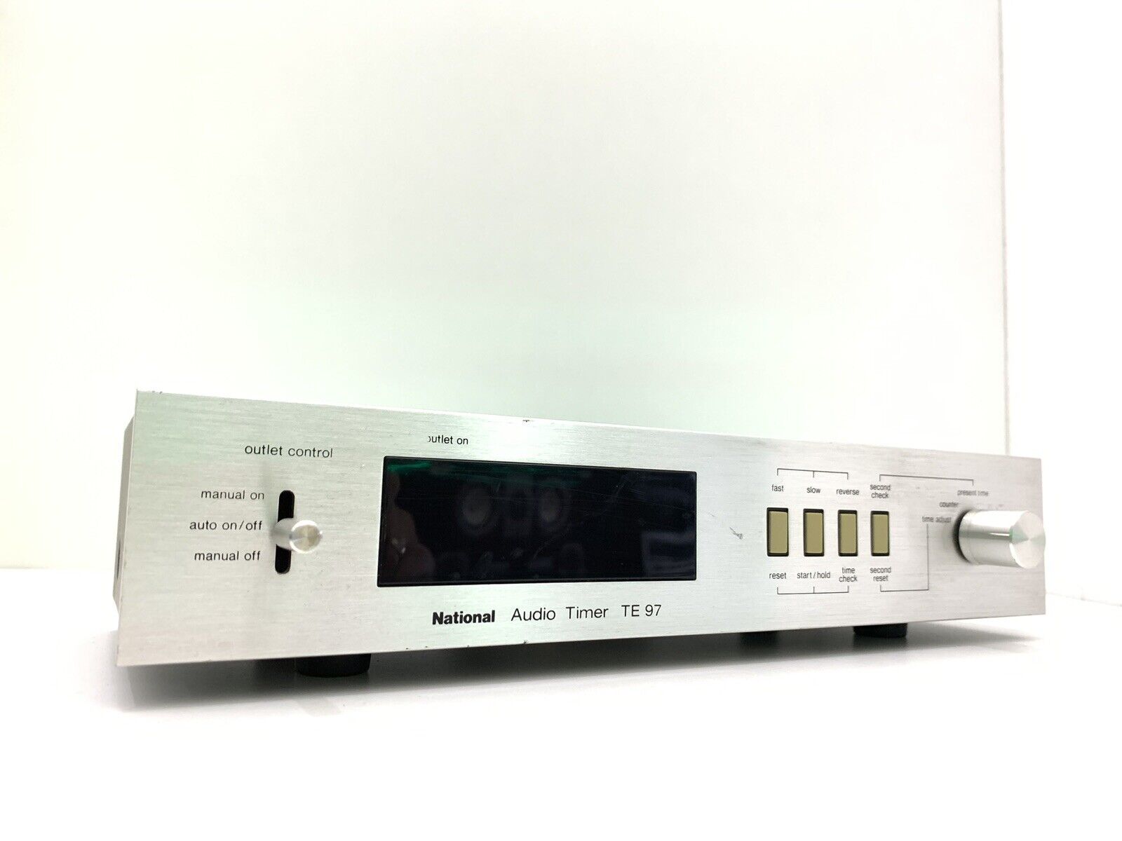 NATIONAL TE 97 Audio Digital Timer Blue Display Vintage Refurbished Like New