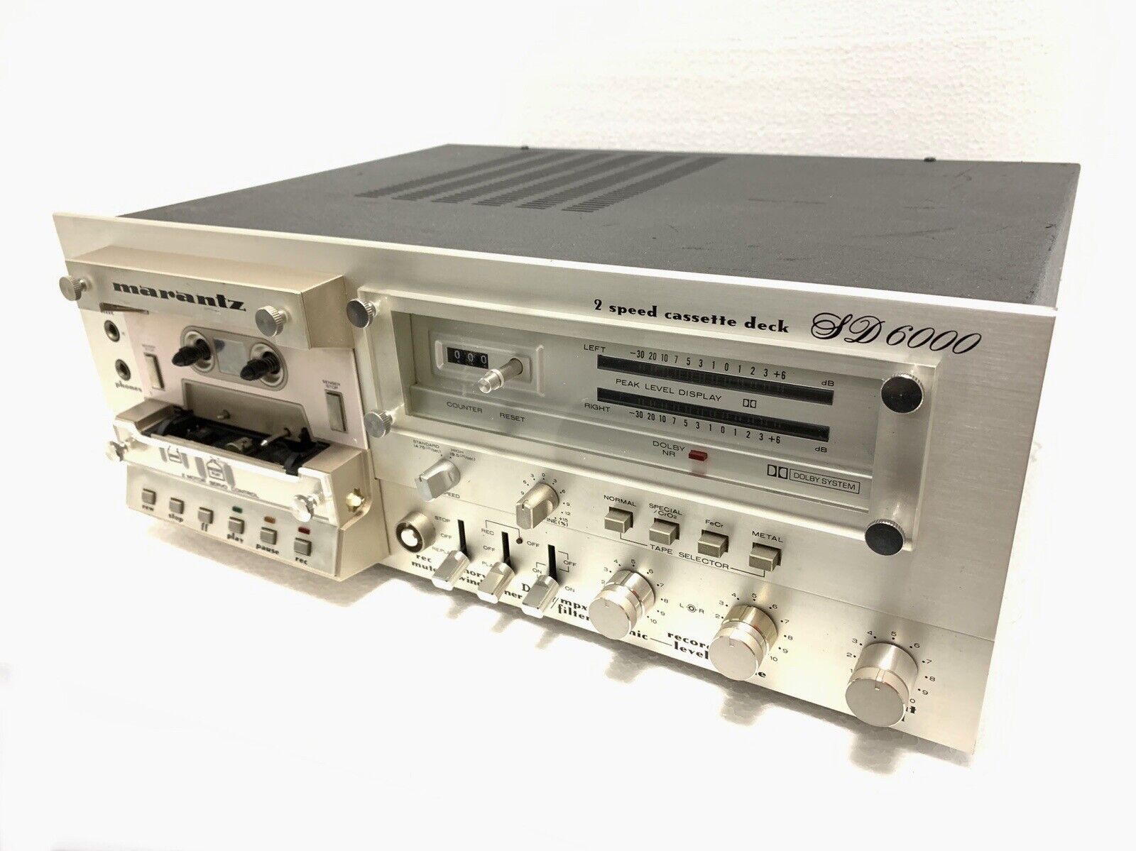 MARANTZ SD 6000 Stereo Cassette Deck 2 Speed Vintage 1979 Hi End WORK Good Look