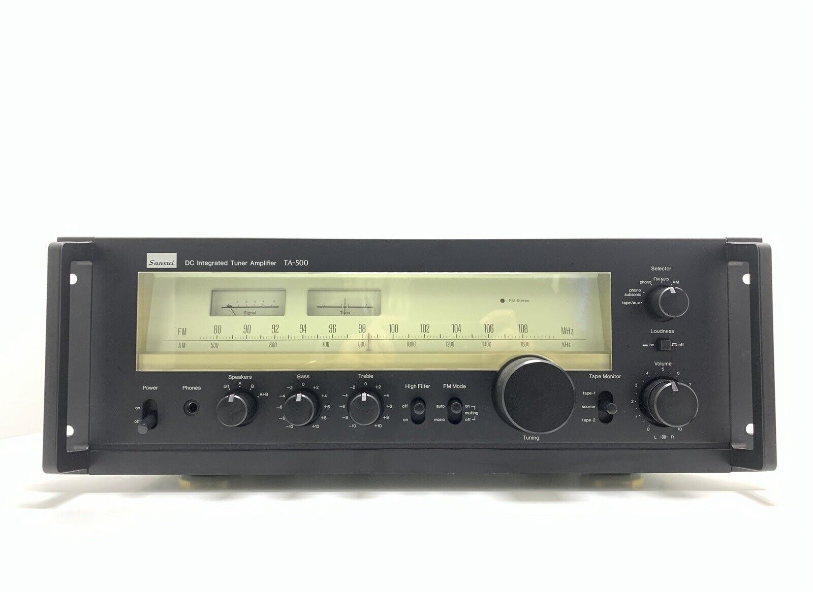 SANSUI TA-500 DC Integrated Stereo Receiver 100 WRMS Vintage 1979 WORK Good Look