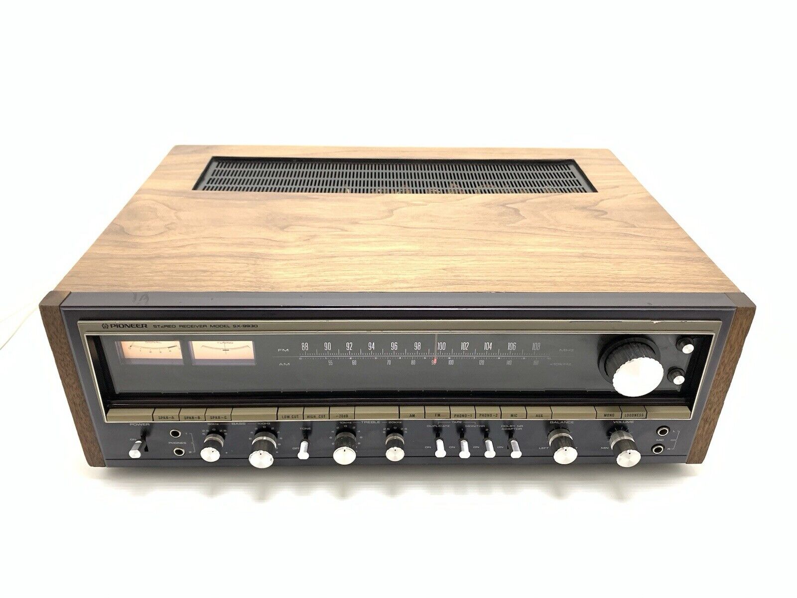PIONEER SX 9930 AM FM Stereo Receiver 70+70Watts RMS Vintage 1974 WORK Good LOOK