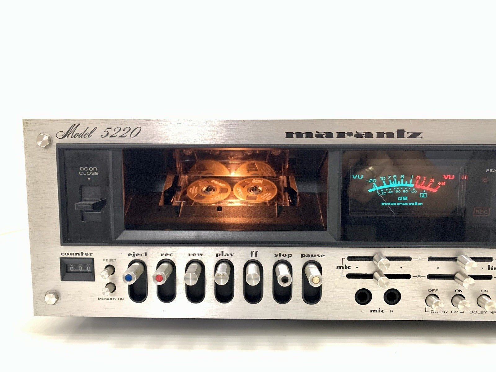 MARANTZ 5220 Stereo Cassette Tape Deck 2 Head Vintage 1977 Hi End WORK Good Look